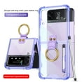 thumbnail image 1 of Jiahe Cover For Samsung Galaxy Z Flip4 Case,Slim Shockproof Transparent with Ring Anti-Scratch Full Body Protection Cover,Purple, 1 of 6