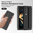 thumbnail image 1 of Jiahe Cover For Samsung Galaxy Z Fold 4 Case 7.6 inch 2022,with Wristband Hybrid Shockproof Hand Strap Anti-fingerprint Case Cover,Black, 1 of 6