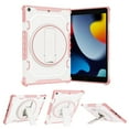 thumbnail image 1 of Jiahe Cover For iPad 9th/8th/7th Generation iPad 10.2 inch Case,Rubber Shockproof Rotation Stand with Pen Holder,Pink, 1 of 9