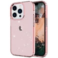thumbnail image 1 of Jiahe Cover For iPhone 14 Pro 6.1 inch,Slim Shockproof Bling Glitter Soft TPU Transparent Cover,Support Wireless Charging,Pink, 1 of 6