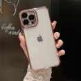 thumbnail image 1 of Jiahe Cover For iPhone 14 Pro Max 6.7 inch,Slim Silicone Shockproof Camera Lens Protection Soft Clear Back Cover,Rosegold, 1 of 6