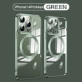 thumbnail image 1 of Jiahe Cover For iPhone 14 Pro Max,Shockproof Slim Plating MagSafe Transparent Camera Lens Protector Case Cover,Green, 1 of 12