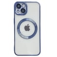 thumbnail image 1 of Jiahe Cover For iPhone 14 Pro Max Slim Shockproof Camera Lens Protection Plating Bumper Magnetic MagSafe Clear Case Cover,Blue, 1 of 1