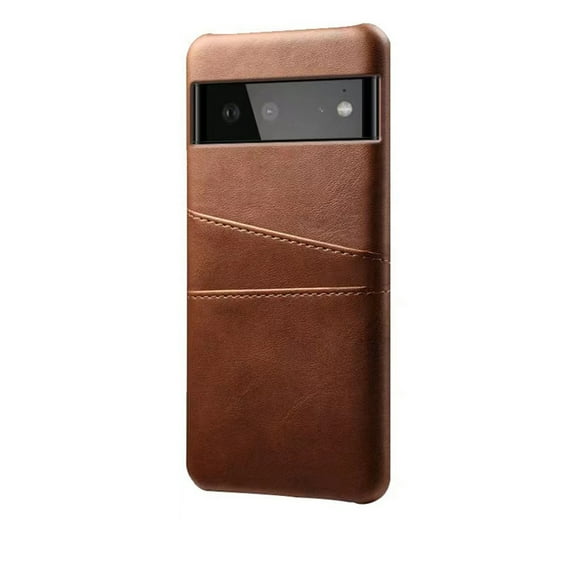 Jiahe Cover for Google Pixel 7 Pro, Wallet Case with Card Holder,Slim Lightweight Shockproof Premium PU Leather Anti-Scratch Card Slots Case Cover, brown