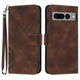 thumbnail image 1 of Jiahe Cover for Google Pixel 7 Pro, Wallet Case with Credit Card Holder, Hybrid Shockproof Flip Leather Magnetic Clasp Kickstand with Wristband Case Cover, brown, 1 of 1