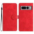 thumbnail image 1 of Jiahe Cover for Google Pixel 7 Pro, Wallet Phone Case，Premium Flip Leather with Hand Strap Shockproof Flower Pattern Case with Magnetic Clasp Card Holder Kickstand Case Cover, red, 1 of 1