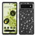 thumbnail image 1 of Jiahe Cover for Google Pixel 7A Case Sparkly Glitter Bling Phone Case for Girls Cute Bumper Shockproof Heavy Duty Hybrid High Impact Protective Soft TPU Case, Black, 1 of 5