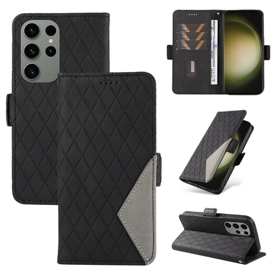 Jiahe Cover for Samsung Galaxy A03 Core, Wallet Case with Credit Card Holder,Rugged Magnetic Buckle Shockproof Folio Flip Leather Card Slot Stand Full Body Protection Case Cover, black