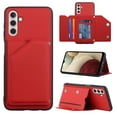 thumbnail image 1 of Jiahe Cover for Samsung Galaxy A13 5G Wallet Case with Card Holder, Shockproof Premium PU Leather Double Magnetic Buttons Folio Flip Kickstand Protective Case,Red, 1 of 8