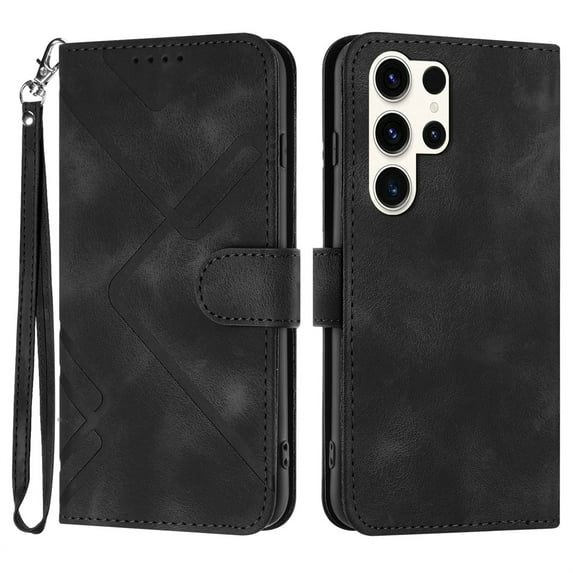 Jiahe Cover for Samsung Galaxy A52, Wallet Case with Credit Card Holder, Hybrid Shockproof Flip Leather Magnetic Clasp Kickstand with Wristband Case Cover, black