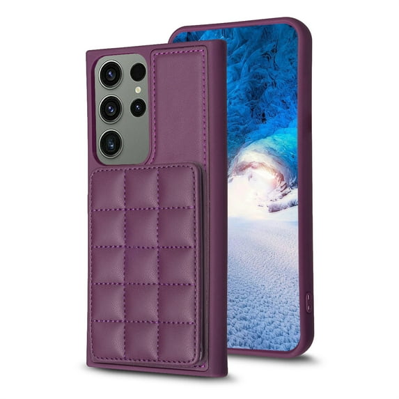 Jiahe Cover for Samsung Galaxy A52, Wallet Case with PU Leather Card Holder,Hybrid Shockproof Back Flip Wallet Card Slots Kickstand Phone Protective Cover, darkpurple