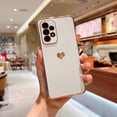 thumbnail image 1 of Jiahe Cover For Samsung Galaxy A53 5G 6.5 inch Case Love Heart,Slim Shockproof Plating Electroplate Camera Lens Protector Soft TPU Protective Back Cover,White, 1 of 3