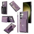 thumbnail image 1 of Jiahe Cover for Samsung Galaxy Note 20 Ultra, Wallet Case Crossbaody, with RFID Blocking Shockproof Zipper Purse with Card Slots Holder Adjustable Detachable Shoulder Strap Lanyard Case Cover, purple, 1 of 7