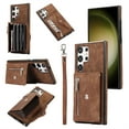 thumbnail image 1 of Jiahe Cover for Samsung Galaxy Note 20 Ultra, Wallet Case Crossbaody, with RFID Blocking Shockproof Zipper Purse with Card Slots Holder Adjustable Detachable Shoulder Strap Lanyard Case Cover, brown, 1 of 7