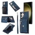 thumbnail image 1 of Jiahe Cover for Samsung Galaxy Note 20 Ultra, Wallet Case Crossbaody, with RFID Blocking Shockproof Zipper Purse with Card Slots Holder Adjustable Detachable Shoulder Strap Lanyard Case Cover, blue, 1 of 7