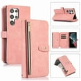 thumbnail image 1 of Jiahe Cover for Samsung Galaxy S22, Mulit-Function Wallet Case,Flip Leather Zipper Card Holder Stand with Adjustable Shoulder Strap Full Body Protection Case Cover, pink, 1 of 7