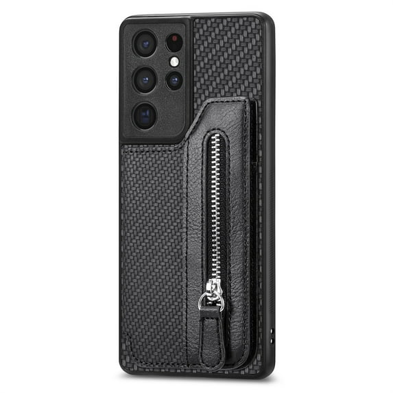 Jiahe Cover for Samsung Galaxy S22 Plus, Credit Card Holder Phone Case with Magnetic Closure,Shockproof Anti-drop Flip Folio Zipper Wallet Kickstand Cover Case, black