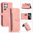 thumbnail image 1 of Jiahe Cover for Samsung Galaxy S22 Plus, Mulit-Function Wallet Case,Flip Leather Zipper Card Holder Stand with Adjustable Shoulder Strap Full Body Protection Case Cover, pink, 1 of 7