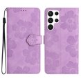 thumbnail image 1 of Jiahe Cover for Samsung Galaxy S22 Ultra, Wallet Phone Case，Premium Flip Leather with Hand Strap Shockproof Flower Pattern Case with Magnetic Clasp Card Holder Kickstand Case Cover, purple, 1 of 1
