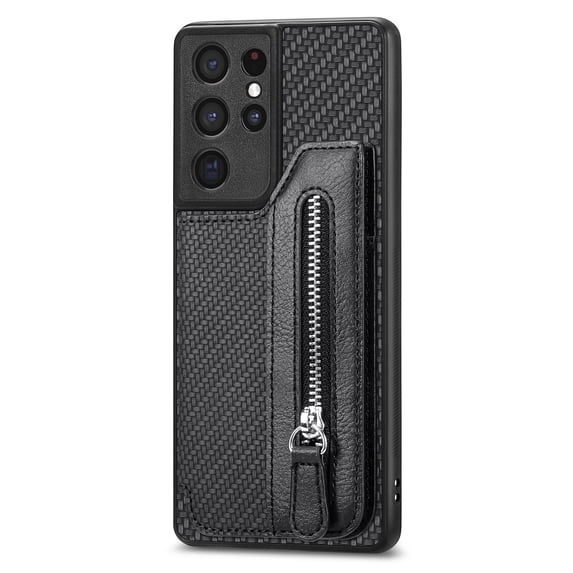 Jiahe Cover for Samsung Galaxy S23 Plus, Credit Card Holder Phone Case with Magnetic Closure,Shockproof Anti-drop Flip Folio Zipper Wallet Kickstand Cover Case, black
