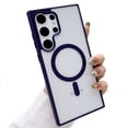 thumbnail image 1 of Jiahe Cover for Samsung Galaxy S23 Ultra, Compatible with MagSafe Case,Slim Shockproof TPU Bumper Anti-Scratch Acrylic Matte Transparent Case Cover, darkpurple, 1 of 5