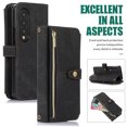 thumbnail image 1 of Jiahe Cover for Samsung Galaxy Z Fold 3, Mulit-Function Wallet Case,Flip Leather Zipper Card Holder Stand with Adjustable Shoulder Strap Full Body Protection Case Cover, black, 1 of 8