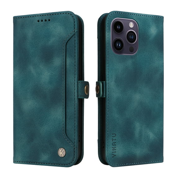 Jiahe Cover Wallet Case for iPhone 14 Pro Max 5G, Magnetic Folio Flip Case with Card Slots PU Leather Kickstand RFID Blocking Shockproof Protective Cover for iPhone 14 Pro Max 6.7-inch,Blue