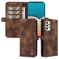 thumbnail image 1 of Jiahe Cover Wallet for Samsung Galaxy A53 5G, Magnetic Folio Flip Case with Card Slots PU Leather Kickstand RFID Blocking Shockproof Protective Cover Case, Brown, 1 of 6