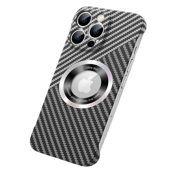 Jiahe Cover for Apple iPhone 13, Compatible with MagSafe,Carbon Fiber Case,Shockproof Anti-Scratch Slim Thin Back Cover, silver