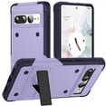 thumbnail image 1 of Jiahe Cover for Google Pixel 7 Pro, Rugged Shockproof Hard PC Case,With Built-in Foldable Invisible Kickstand Heavy Duty Case Cover, lightpurple, 1 of 7