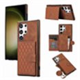 thumbnail image 1 of Jiahe Cover for Samsung Galaxy S21 FE, Wallet Case,Detachable Adjustable Shoulder Strap With Card Holder Shockproof Leather Kickstand Case, brown, 1 of 7
