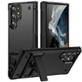 thumbnail image 1 of Jiahe Cover for Samsung Galaxy S23, Rugged Shockproof Hard PC Case,With Built-in Foldable Invisible Kickstand Heavy Duty Case Cover, black, 1 of 7