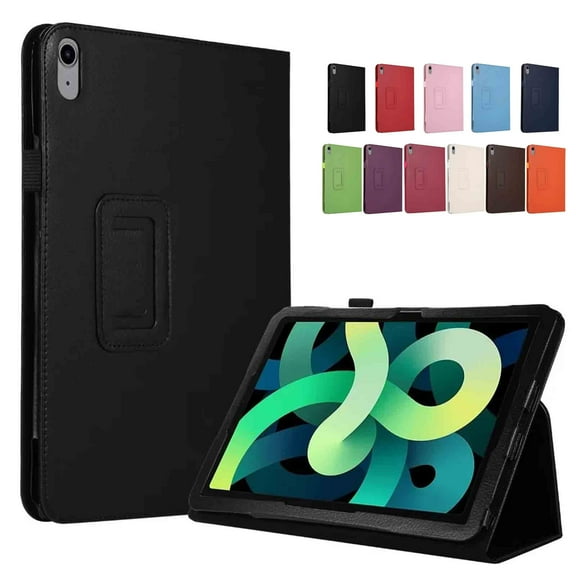 Jiahe Cover for iPad 10th Generation 10.9 Inch 2022, Shockproof Premium PU Leather Slim Stand with Pen Loop Holder Case, Black