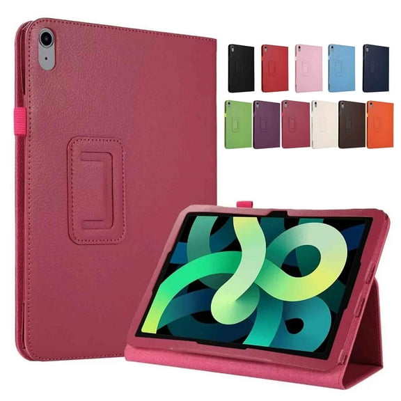 Jiahe Cover for iPad 10th Generation 10.9 Inch 2022, Shockproof Premium PU Leather Slim Stand with Pen Loop Holder Case, Rose