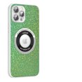 thumbnail image 1 of Jiahe Cover for iPhone 12, Compatible with MagSafe Case,Slim Shockproof Silicone Bling Glitter Full Cover Lens Protection Hard PC Case Cover, green, 1 of 8