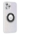 thumbnail image 1 of Jiahe Cover for iPhone 12, Compatible with MagSafe Case,Slim Shockproof Silicone Bling Glitter Full Cover Lens Protection Hard PC Case Cover, white, 1 of 8