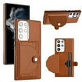 thumbnail image 1 of Jiahe Cover forSamsung Galaxy S23, Wallet Case with Credit Card Holder,Shockproof Anti-drop Button Wallet PU Leather Card Slots Anti-Scratch Cover Case, brown, 1 of 6