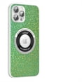 thumbnail image 1 of Jiahe Cover for iPhone 12 Pro, Compatible with MagSafe Case,Slim Shockproof Silicone Bling Glitter Full Cover Lens Protection Hard PC Case Cover, green, 1 of 8