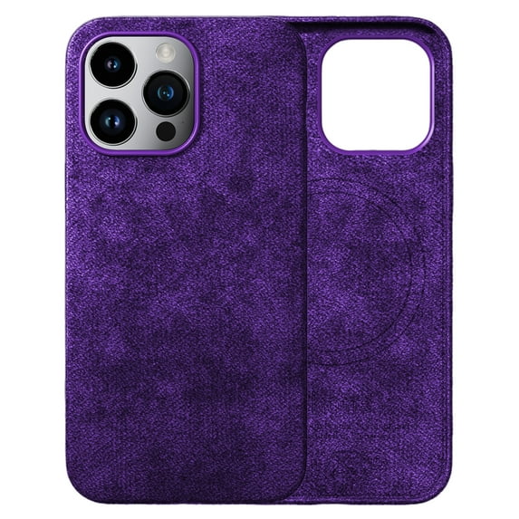 Jiahe Cover for iPhone 12 Pro Max, Compatible with MagSafe Case,Shockproof Hybrid Synthetic Leather Case,Anti-Scratch Lightweight Back Cove,Support Wireless Charging , darkpurple