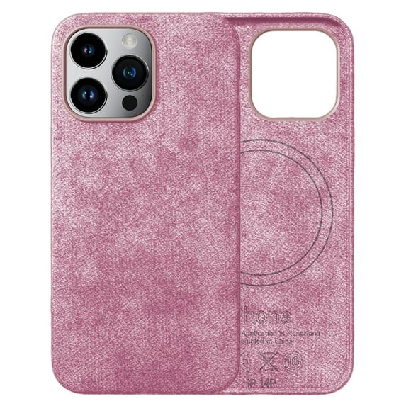 Jiahe Cover for iPhone 13, Compatible with MagSafe Case,Shockproof Hybrid Synthetic Leather Case,Anti-Scratch Lightweight Back Cove,Support Wireless Charging , pink