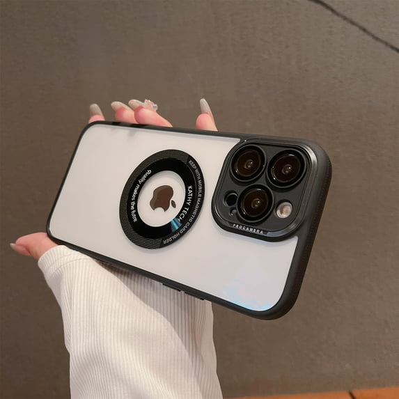 Jiahe Cover for iPhone 13 Pro Max, Compatible with MagSafe Case,Slim Lightweight Anti-Scratch Shockproof Soft TPU Camera Lens Protector Acrylic Transparent Back Cover, black