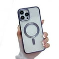 thumbnail image 1 of Jiahe Cover for iPhone 14, Compatible with MagSafe Case,Slim Plating Hybrid Shockproof Lightweight Anti-Scratch Transparent Back Case Cover, darkpurple, 1 of 1
