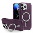thumbnail image 1 of Jiahe Cover for iPhone 14 Plus, Case with Magnetic Invisible Stand,Compatible with MagSafe,Slim Shockproof Anti-Scratch Protective Ring Holder Case Cover, purple, 1 of 7