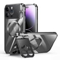 thumbnail image 1 of Jiahe Cover for iPhone 14 Plus, Compatible with MagSafe Case,Rugged Shockproof Aluminium Alloy Frame with Full Camera Lens Protector Kickstand Case Cover, black, 1 of 7