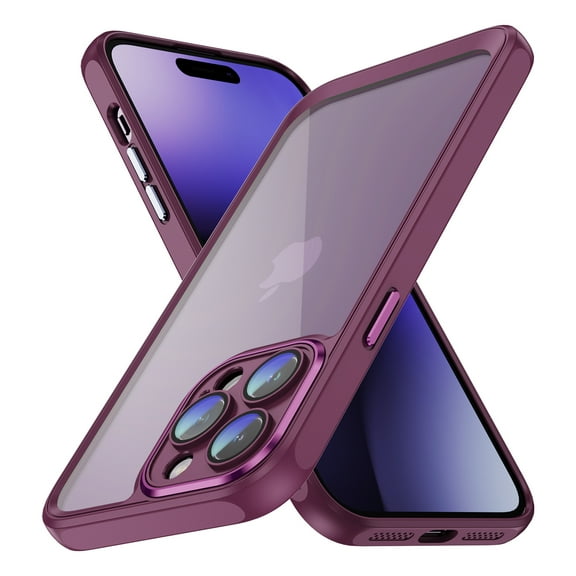 Jiahe Cover for iPhone 14 Pro, Case with Magnetic Invisible Stand Slim Shockproof Anti-Scratch,Compatible with MagSafe Lens Protector Case Cover, silver
