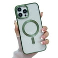 thumbnail image 1 of Jiahe Cover for iPhone 14 Pro, Compatible with MagSafe Case,Slim Plating Hybrid Shockproof Lightweight Anti-Scratch Transparent Back Case Cover, darkgreen, 1 of 7