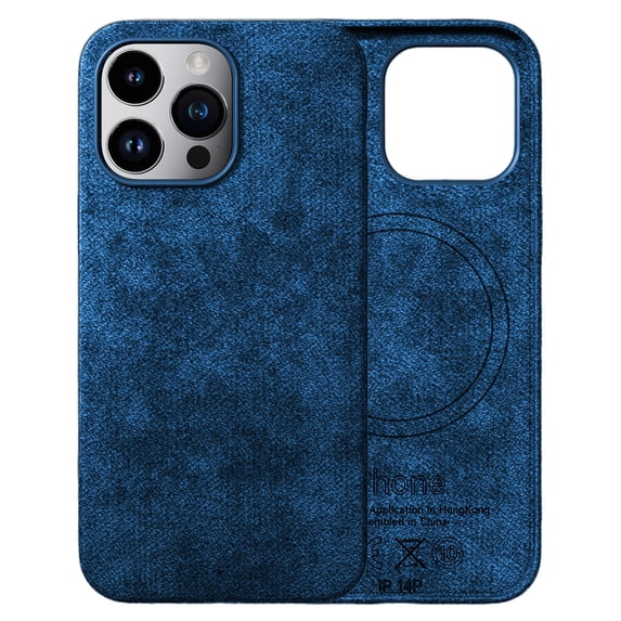 Jiahe Cover for iPhone 14 Pro Max, Compatible with MagSafe Case,Shockproof Hybrid Synthetic Leather Case,Anti-Scratch Lightweight Back Cove,Support Wireless Charging , blue