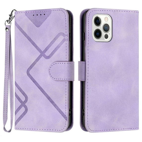 Jiahe Cover for iPhone 14 Pro Max, Wallet Case with Credit Card Holder, Hybrid Shockproof Flip Leather Magnetic Clasp Kickstand with Wristband Case Cover, purple