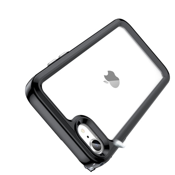 Jiahe Cover for for iPhone SE 2022 & 2020, iPhone 7, iPhone 8 Case, Shockproof Military Grade Clear Protective Hard Back Case, Slim Protection Bumper Cover for Girls Women Men, Black