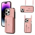 thumbnail image 1 of Jiahe Cover for iPhone XS/X, Wallet Case Crossbaody, with RFID Blocking Shockproof Zipper Purse with Card Slots Holder Adjustable Detachable Shoulder Strap Lanyard Case Cover, rosegold, 1 of 1